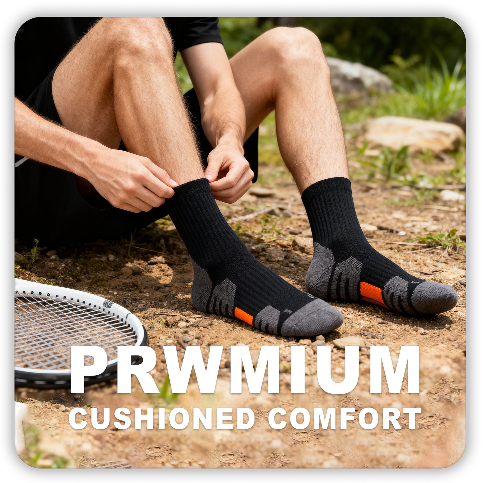 MQAMEX Elite Ultra Light Tennis + Pickleball Socks-Mini Crew Socks