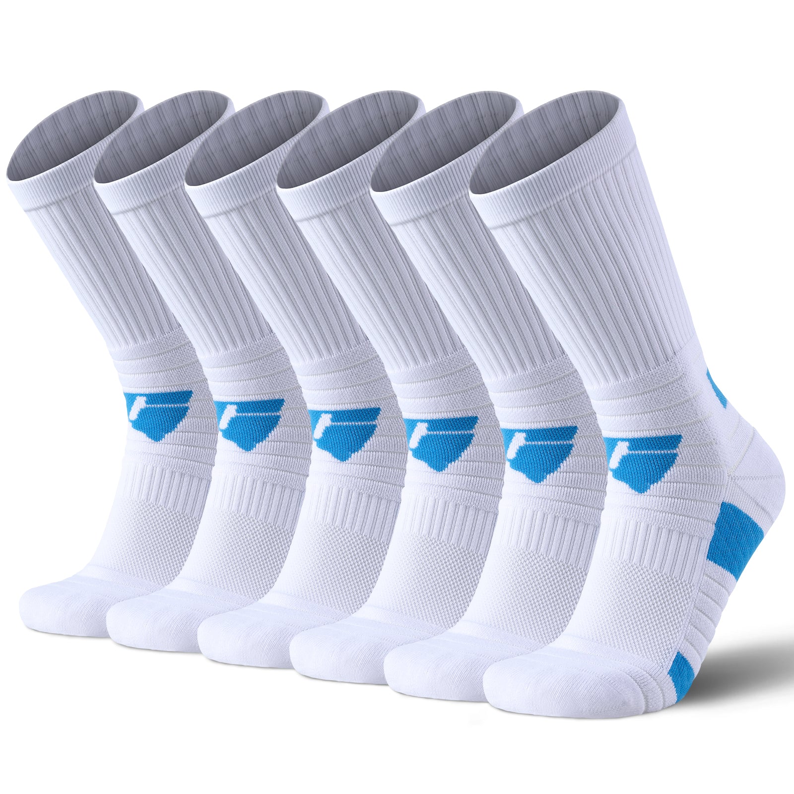 MQAMEX Elite Ultra Light Tennis + Pickleball Socks-Crew Socks