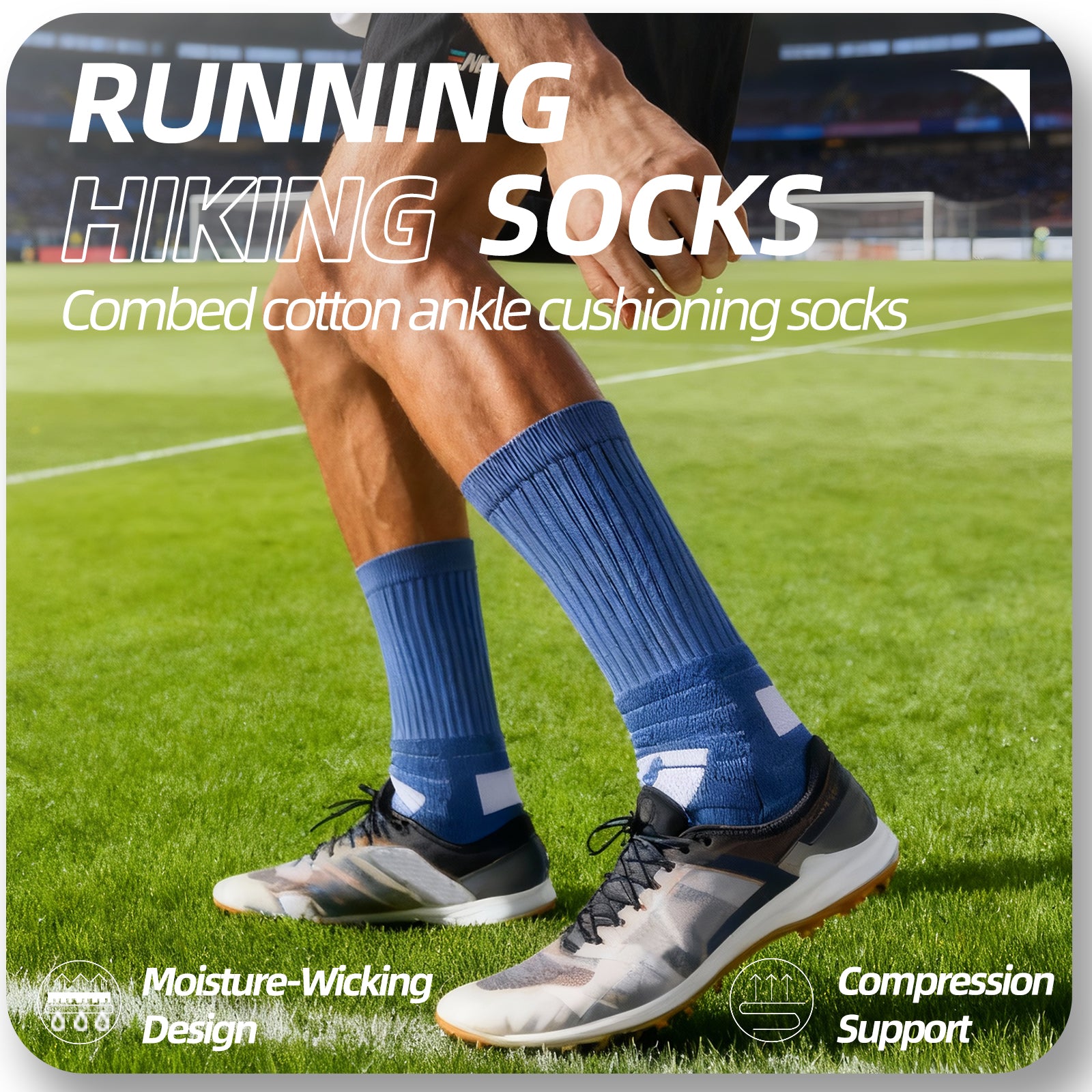 MQAMEX Elite Ultra Light Running Socks-Crew Socks