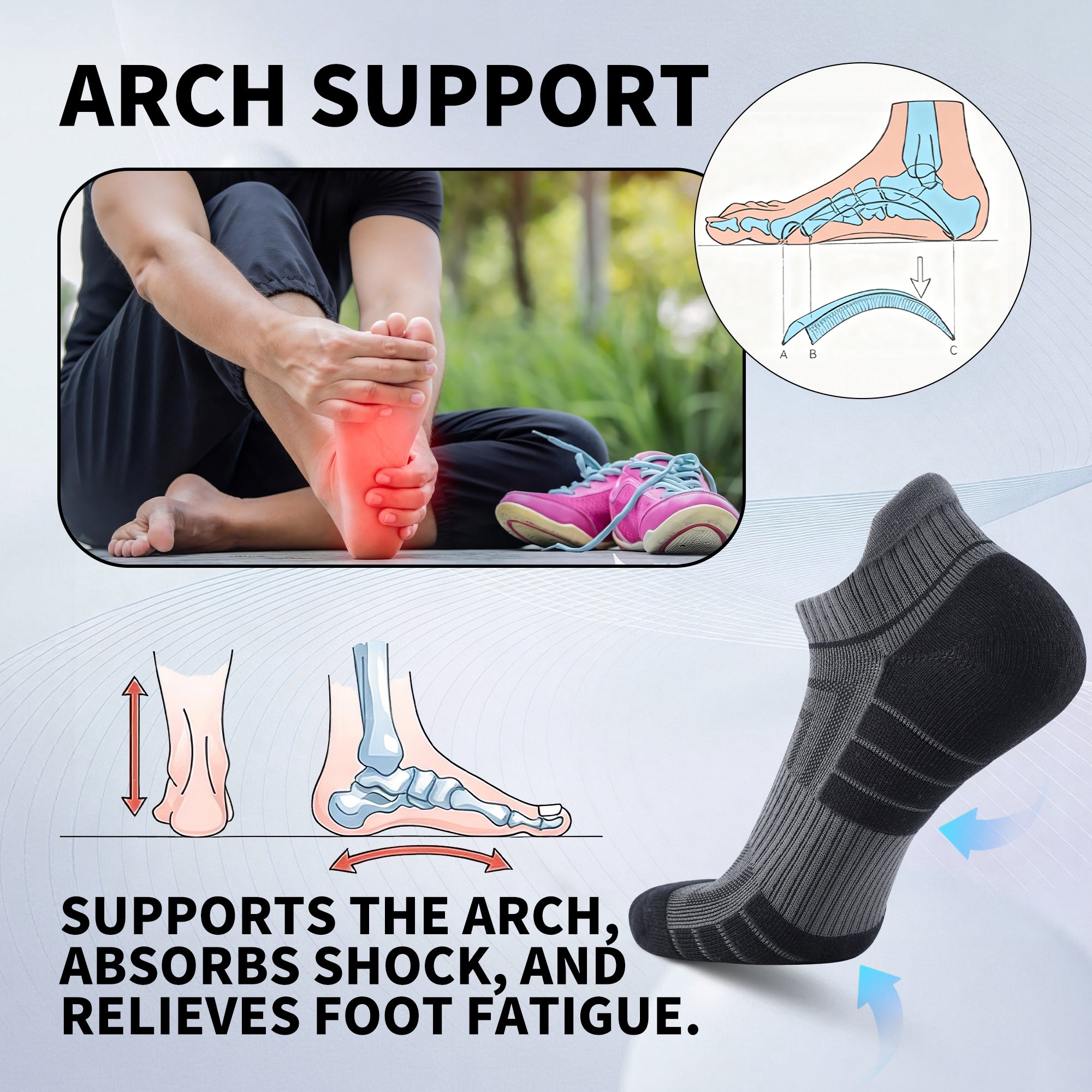 MQAMEX Elite Ultra Light Running Socks-Ankle socks