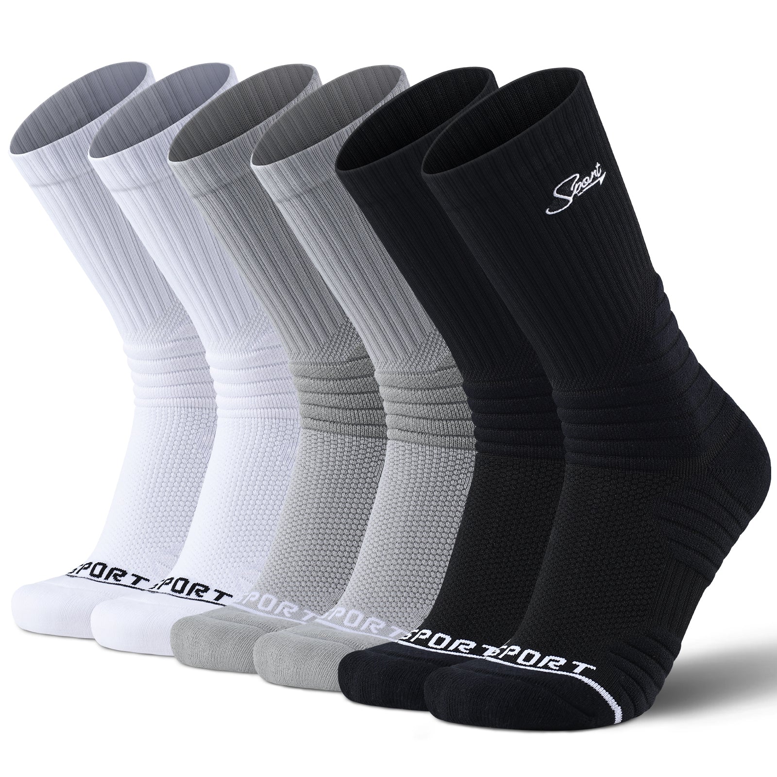 MQAMEX Elite Ultra Light Running Socks-Crew Socks