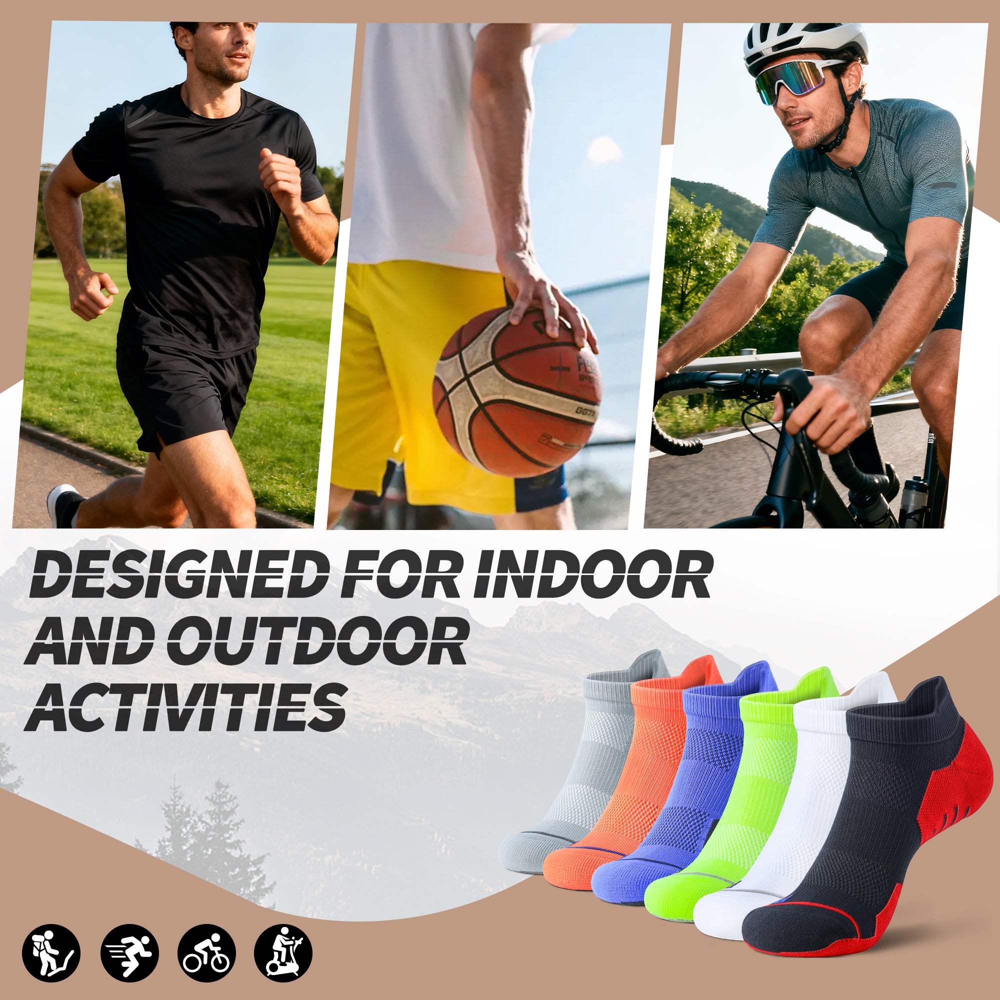 MQAMEX Elite Ultra Light Running Socks-Ankle socks