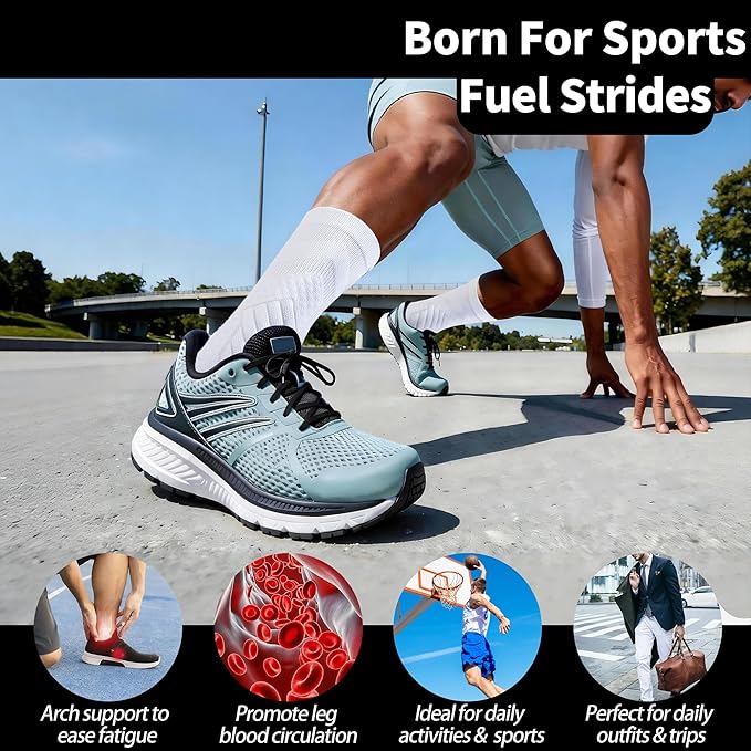 MQAMEX Ultra Light Compression Socks-Crew Socks
