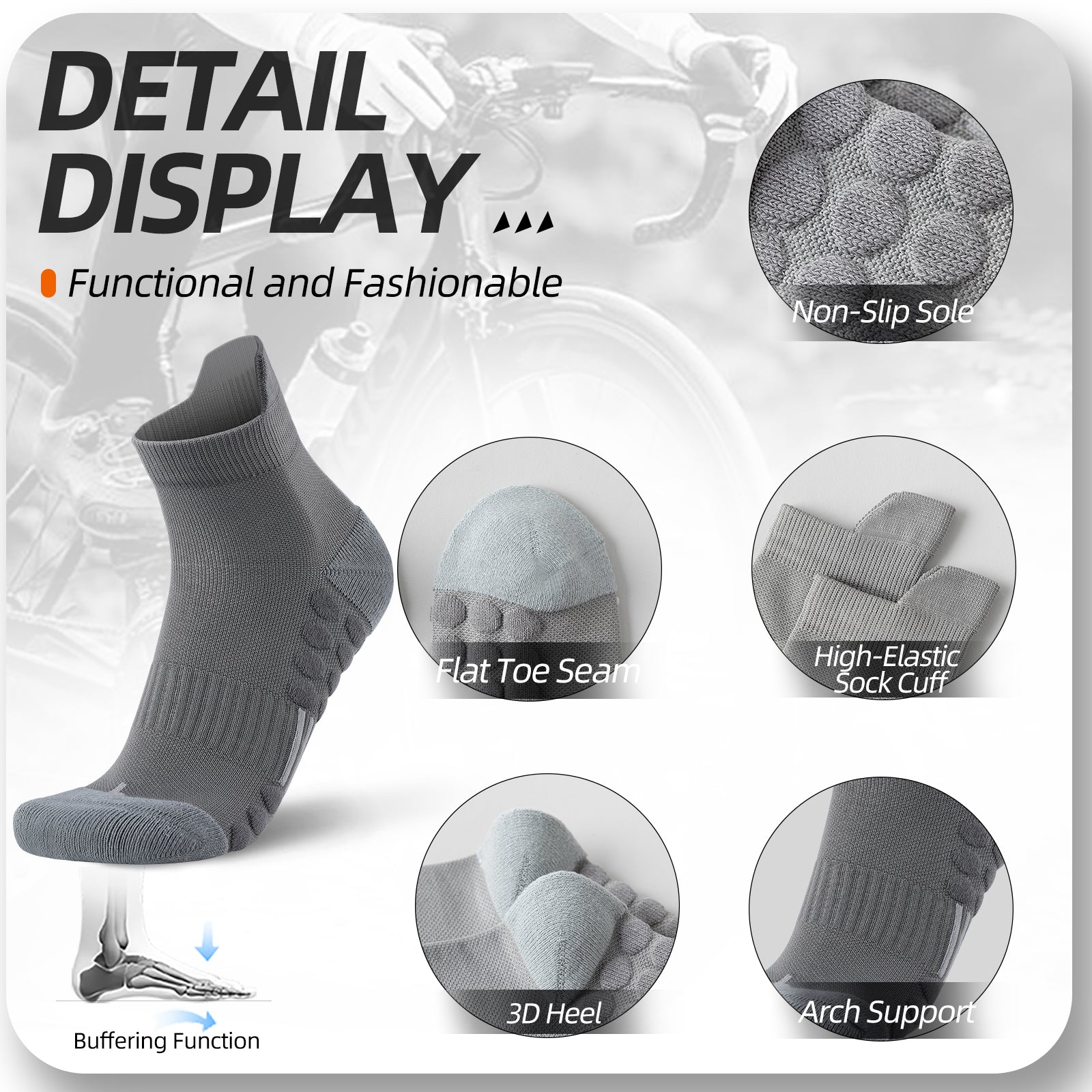 MQAMEX Elite Ultra Light Running Socks-Mini Crew Socks