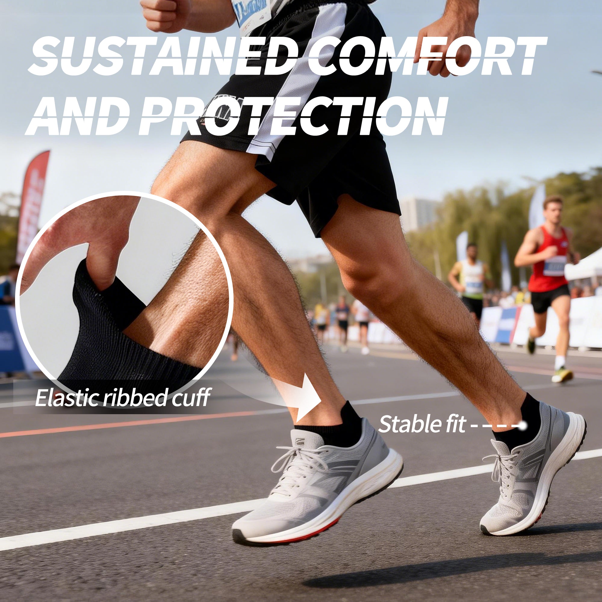 MQAMEX Elite Ultra Light Running Socks-Ankle socks