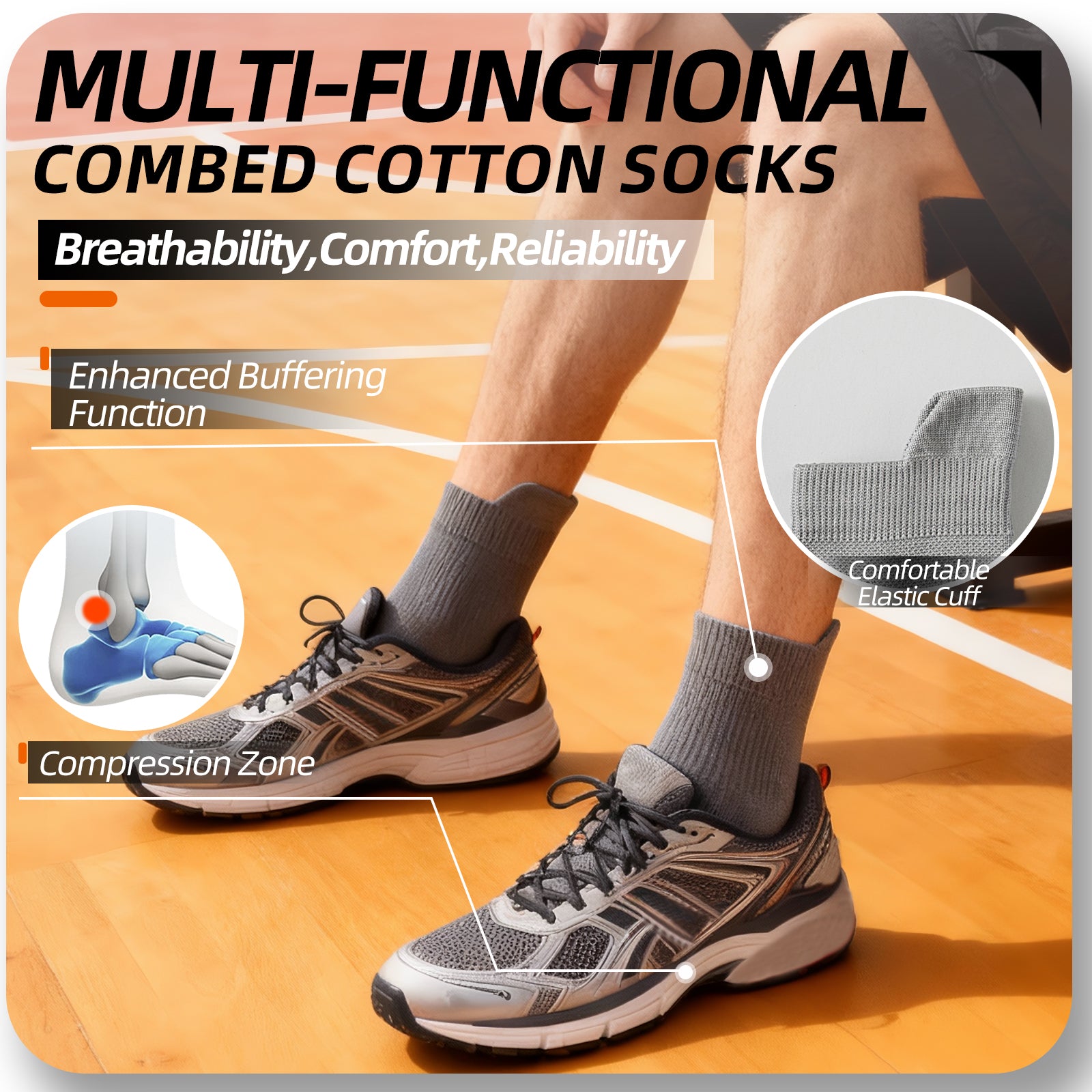 MQAMEX Elite Ultra Light Running Socks-Mini Crew Socks